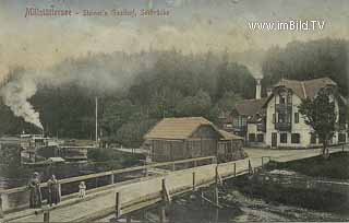 Steiners Gasthaus - Seebrücke - Spittal an der Drau - alte historische Fotos Ansichten Bilder Aufnahmen Ansichtskarten 