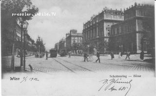 Schottenring Börse - Wien - alte historische Fotos Ansichten Bilder Aufnahmen Ansichtskarten 