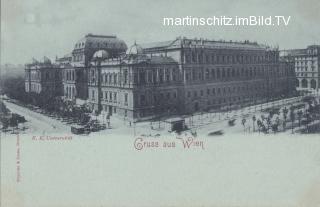 Wien, K.K. Universität - Mondscheinkarte - Wien - alte historische Fotos Ansichten Bilder Aufnahmen Ansichtskarten 