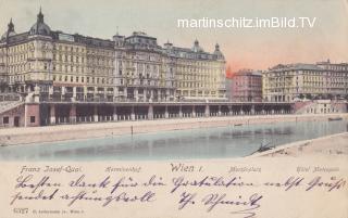 Wien, Franz Josefs-Kai - Wien - alte historische Fotos Ansichten Bilder Aufnahmen Ansichtskarten 