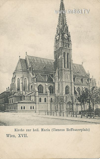Kirche zur heil. Maria - Clemens Hofbauerplatz - Wien - alte historische Fotos Ansichten Bilder Aufnahmen Ansichtskarten 