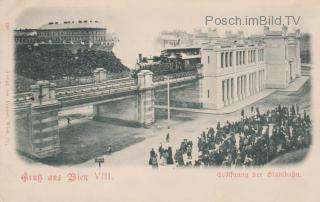Wien, Eröffnung der Stadtbahn im VIII Bezirk - Wien  8.,Josefstadt - alte historische Fotos Ansichten Bilder Aufnahmen Ansichtskarten 
