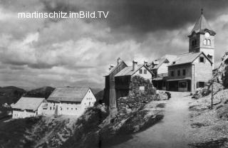 Maria Luschari, mit verbreiterter Zufahrt - Camporosso - Saifnitz - alte historische Fotos Ansichten Bilder Aufnahmen Ansichtskarten 