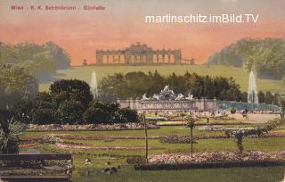 Wien, K.K. Schönbrunn mit Gloriette - Wien 13.,Hietzing - alte historische Fotos Ansichten Bilder Aufnahmen Ansichtskarten 