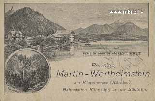 Pension Martin Wertheimstein - St. Kanzian am Klopeiner See - alte historische Fotos Ansichten Bilder Aufnahmen Ansichtskarten 