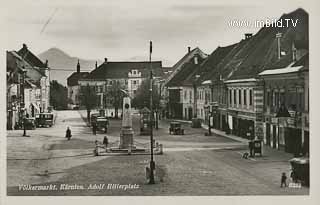 Völkermarkt - Unterer Platz (Adolf Hitler Platz) - Kärnten - alte historische Fotos Ansichten Bilder Aufnahmen Ansichtskarten 