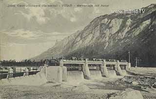 Gailkraftwerk - Wehranlage mit Kanal - Kärnten - alte historische Fotos Ansichten Bilder Aufnahmen Ansichtskarten 
