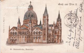 St.Antonskirche,Favoriten - Wien 10.,Favoriten - alte historische Fotos Ansichten Bilder Aufnahmen Ansichtskarten 