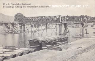 Stockerau Feldmäßige Übung am Stockerauer Donauarm - alte historische Fotos Ansichten Bilder Aufnahmen Ansichtskarten 
