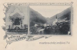 2 Bild Litho Karte - Kappl in Paznaun - Tirol - alte historische Fotos Ansichten Bilder Aufnahmen Ansichtskarten 