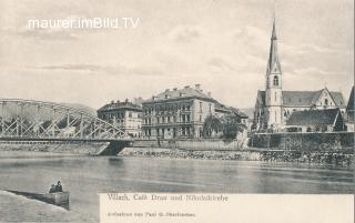 Villach Draubrücke - alte historische Fotos Ansichten Bilder Aufnahmen Ansichtskarten 