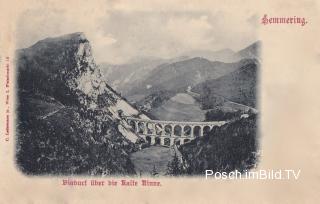 Semmering, Viadukt über die Kalte Rinne - Niederösterreich - alte historische Fotos Ansichten Bilder Aufnahmen Ansichtskarten 