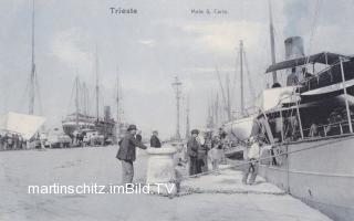 Mole San Carlo - Triest - alte historische Fotos Ansichten Bilder Aufnahmen Ansichtskarten 