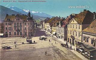 Bruck - Hauptplatz - Bruck an der Mur - alte historische Fotos Ansichten Bilder Aufnahmen Ansichtskarten 