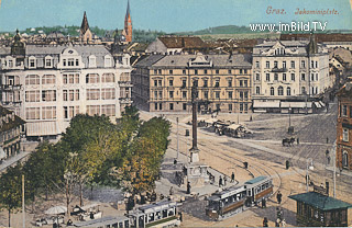 Graz - Jakominiplatz - Graz - alte historische Fotos Ansichten Bilder Aufnahmen Ansichtskarten 