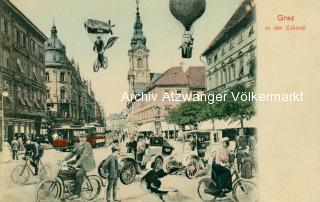 Graz in der Zukunft - Graz,01.Bez.:Innere Stadt - alte historische Fotos Ansichten Bilder Aufnahmen Ansichtskarten 