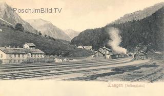 Arlbergbahn, Bahnhof Langen - Klösterle - alte historische Fotos Ansichten Bilder Aufnahmen Ansichtskarten 