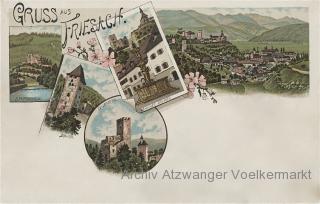 5 Bild Litho Karte Friesach - Sankt Veit an der Glan - alte historische Fotos Ansichten Bilder Aufnahmen Ansichtskarten 