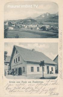 Tscheruts Gemischtwaren-Handlung und Gasthaus - Faak am See - alte historische Fotos Ansichten Bilder Aufnahmen Ansichtskarten 