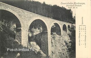Tauernbahn Nordrampe, km. 22,6  Steinbach Viadukt - Salzburg - alte historische Fotos Ansichten Bilder Aufnahmen Ansichtskarten 