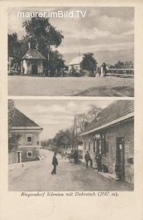 Riegersdorf mit Dobratsch - Arnoldstein - alte historische Fotos Ansichten Bilder Aufnahmen Ansichtskarten 