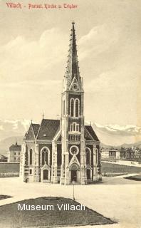 Die evangelische Kirche - Villach - alte historische Fotos Ansichten Bilder Aufnahmen Ansichtskarten 