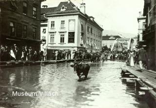 Hochwasser von 1903 - Villach - alte historische Fotos Ansichten Bilder Aufnahmen Ansichtskarten 