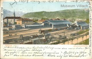 Blick über dan Bahnhof - Villach - alte historische Fotos Ansichten Bilder Aufnahmen Ansichtskarten 