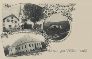 St. Georgen am Sandhof 3 Bild Karte  - Kärnten - alte historische Fotos Ansichten Bilder Aufnahmen Ansichtskarten 