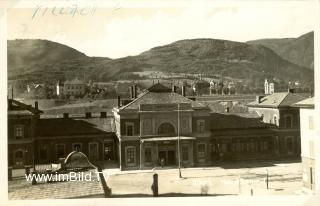 Bahnhoffassade - Villach - alte historische Fotos Ansichten Bilder Aufnahmen Ansichtskarten 