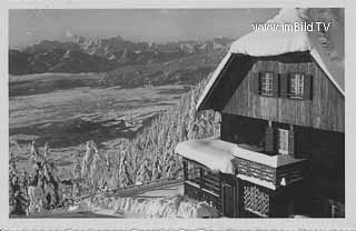Touristenhotel im Winter - Treffen am Ossiacher See - alte historische Fotos Ansichten Bilder Aufnahmen Ansichtskarten 