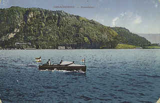 Fährboot bei vor Anneheim - Treffen am Ossiacher See - alte historische Fotos Ansichten Bilder Aufnahmen Ansichtskarten 