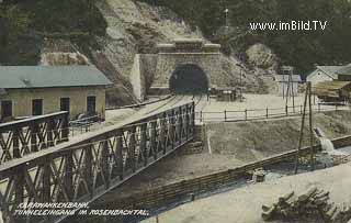 Tunneleingang der Karawankenbahn - St. Jakob im Rosental - alte historische Fotos Ansichten Bilder Aufnahmen Ansichtskarten 