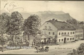 Der Gasthof St. Anna - Villach-St. Martin - alte historische Fotos Ansichten Bilder Aufnahmen Ansichtskarten 