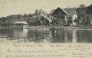 Villa Morak und Villa am Hügel - Villach Land - alte historische Fotos Ansichten Bilder Aufnahmen Ansichtskarten 