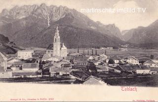 Toblach Ortsansicht - Italien - alte historische Fotos Ansichten Bilder Aufnahmen Ansichtskarten 