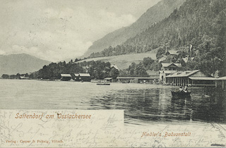 Nindlers Badeanstalt - Treffen am Ossiacher See - alte historische Fotos Ansichten Bilder Aufnahmen Ansichtskarten 
