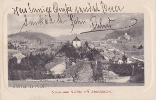 Gaillitz Eisenbahnbrücke und Blick auf Arnoldstein - Kärnten - alte historische Fotos Ansichten Bilder Aufnahmen Ansichtskarten 