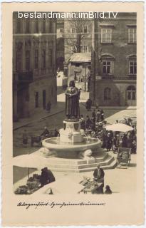 Klagenfurt, Spanheimerbrunnen - Kärnten - alte historische Fotos Ansichten Bilder Aufnahmen Ansichtskarten 