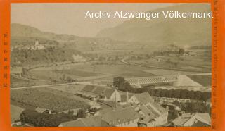Villach vom Stadtpfarrturm nach NW - CDV   - Kärnten - alte historische Fotos Ansichten Bilder Aufnahmen Ansichtskarten 