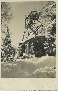 Kanzelwarte - Knusperhäuschen im Winter - Kanzelhöhe - alte historische Fotos Ansichten Bilder Aufnahmen Ansichtskarten 