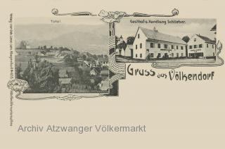 Völkendorf, Gasthof und Handlung Schlieber - Oesterreich - alte historische Fotos Ansichten Bilder Aufnahmen Ansichtskarten 