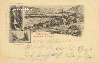 Unterbergen Mehrbildkarte - Klagenfurt Land - alte historische Fotos Ansichten Bilder Aufnahmen Ansichtskarten 