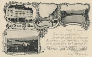 Villach, Haus von Josef Kömmetter - alte historische Fotos Ansichten Bilder Aufnahmen Ansichtskarten 