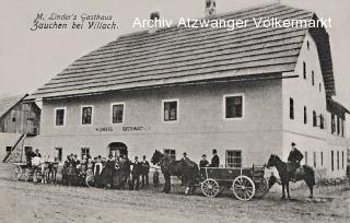 Zauchen bei Villach, M. Linder's Gasthaus - Kärnten - alte historische Fotos Ansichten Bilder Aufnahmen Ansichtskarten 