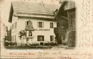 Der Kreuzwirt in St. Niklas - St. Niklas an der Drau - alte historische Fotos Ansichten Bilder Aufnahmen Ansichtskarten 