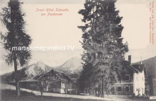 Faakersee Inselhotel Schwelle - Villach Land - alte historische Fotos Ansichten Bilder Aufnahmen Ansichtskarten 