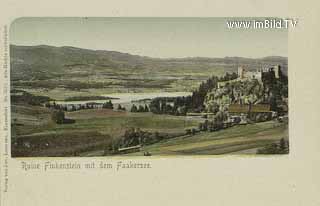 Ruine Finkenstein mit Faakersee - Villach Land - alte historische Fotos Ansichten Bilder Aufnahmen Ansichtskarten 