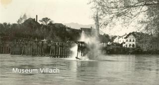 Sprengung der  Kriegsbrücke - Villach - alte historische Fotos Ansichten Bilder Aufnahmen Ansichtskarten 