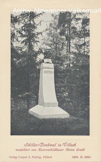Villach, Schiller Denkmal im Schillerpark - Kärnten - alte historische Fotos Ansichten Bilder Aufnahmen Ansichtskarten 